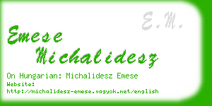 emese michalidesz business card